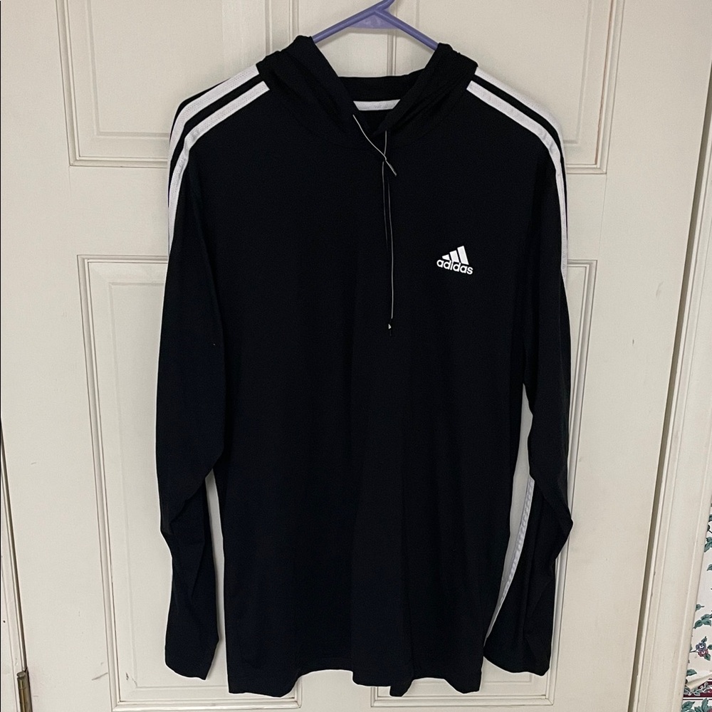 Adidas Black Pullover with White Accents